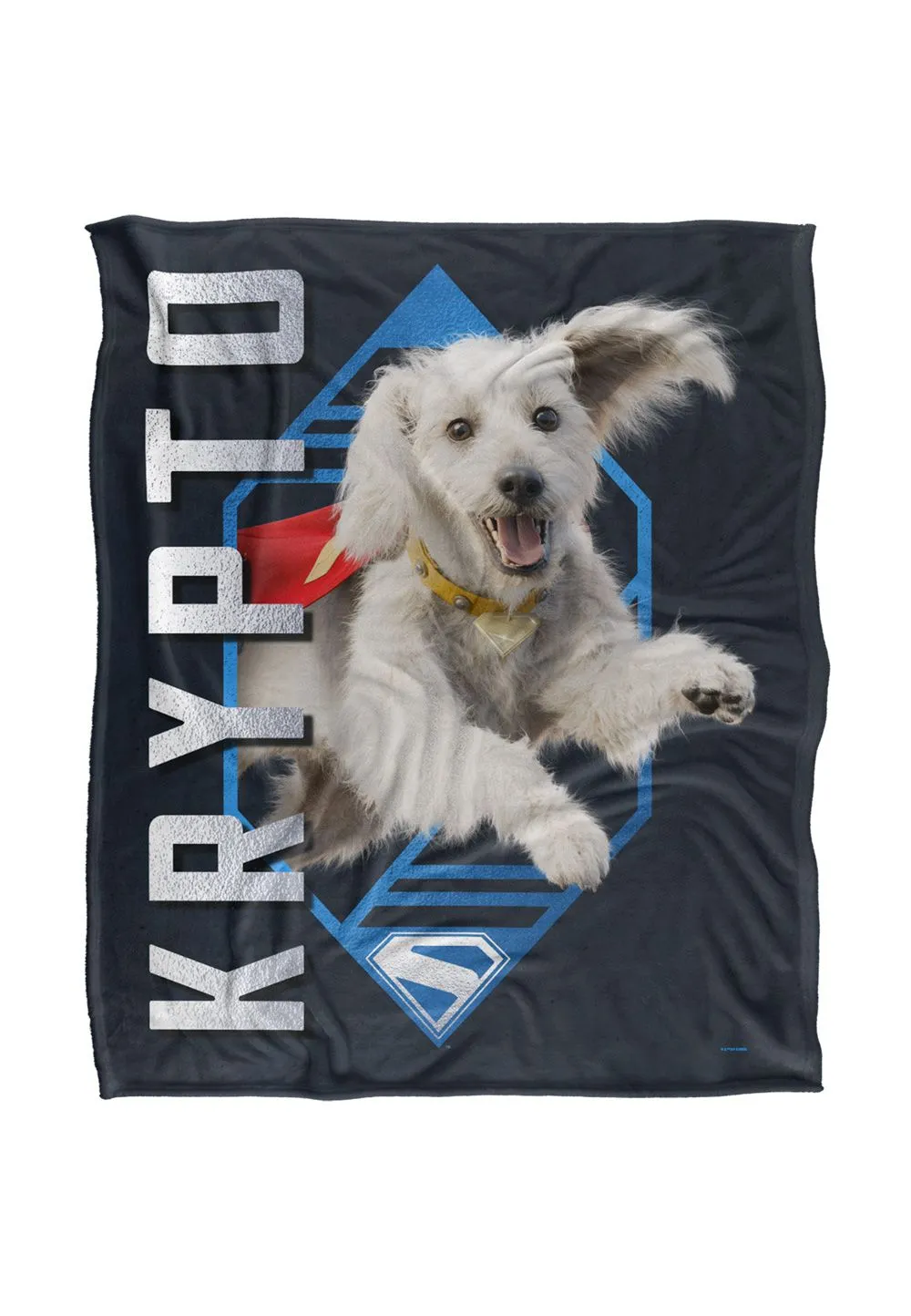 Superman 2025 Krypto Diamond Silky Touch Super Soft Throw Blanket 152 X 127 cm in White