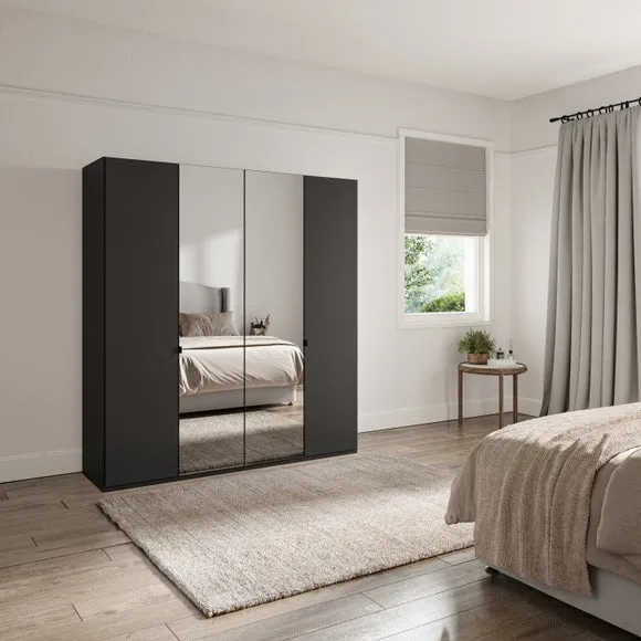 Wiemann Kahla 4 Door Mirrored Wardrobe 1
