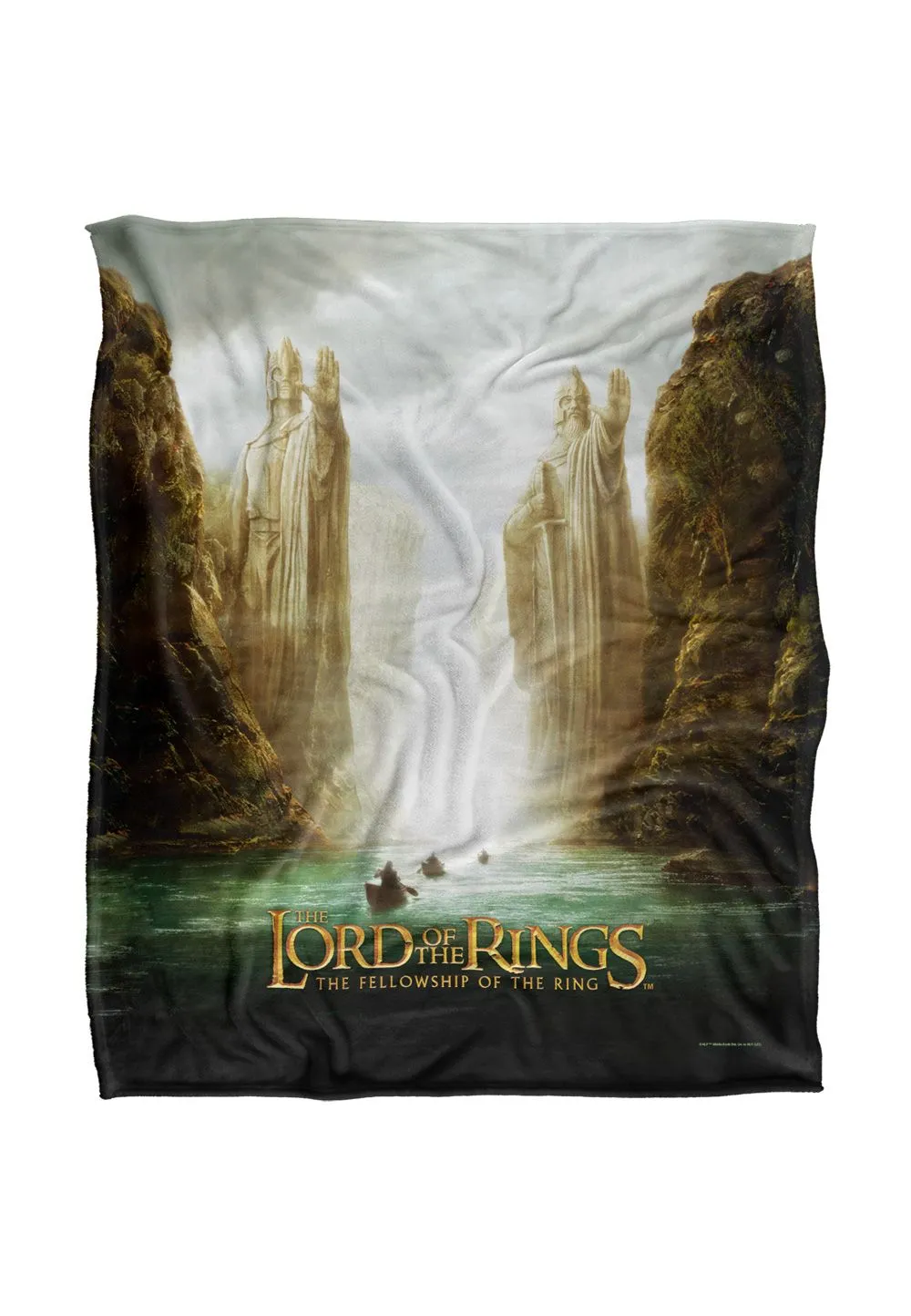 Lord of the Rings The Blanket, 152x127 cm Argonath Poster Silky Touch Super Soft Throw Blanket in White