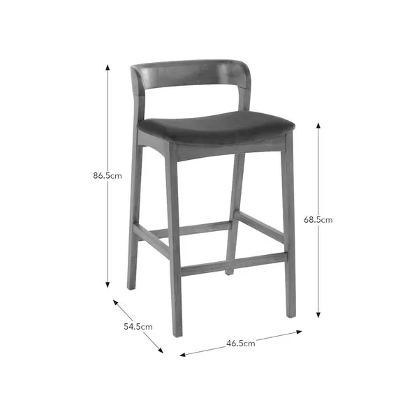 Melia Counter Height Barstool, Velvet 6