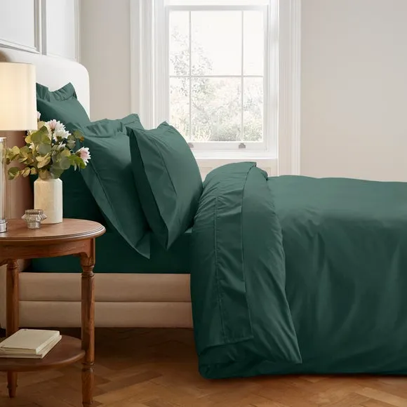 Dorma Crisp & Fresh 400 Thread Count Egyptian Cotton Percale Flat Sheet 2
