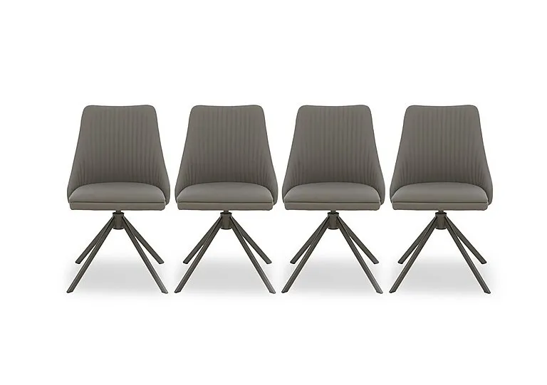 Icon Set of 4 Swivel Dining Chairs