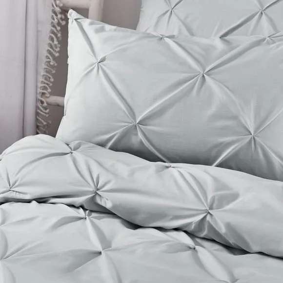 Serene Lara Duvet Cover & Pillowcase Set White 2
