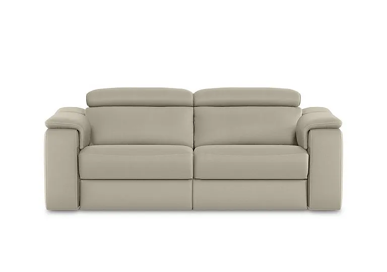 Canto 3 Seater Leather Recliner Sofa with Headrests and Power Lumbar