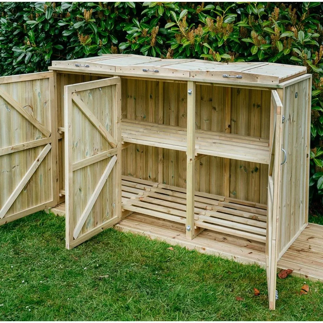 Buttercup Farm Shireburn 6 Box Store - Timber - Fits 6 x Boxes in Brown 4