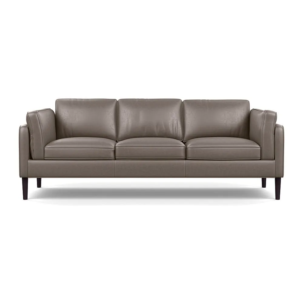 Heal's Sonno 4 Seater Daino Leather Elephant Wenge Black Feet 1