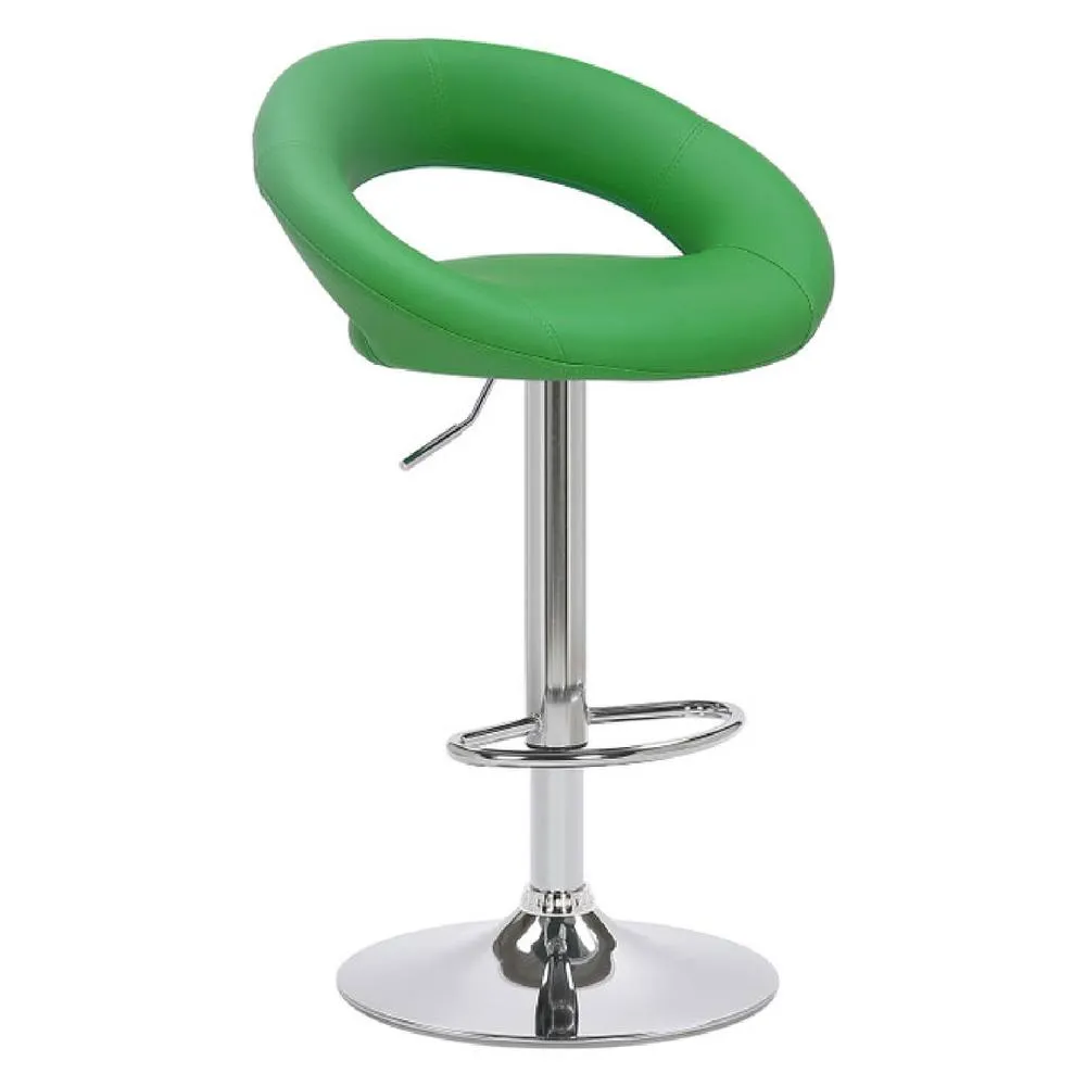 netfurniture Serene Green Padded Kitchen Breakfast Bar Stool Height Adjustable