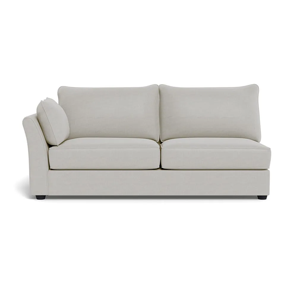 Heal's Tailor Large Left Hand Facing Corner Unit Capelo Linen-Cotton Sea Salt Black Feet 1