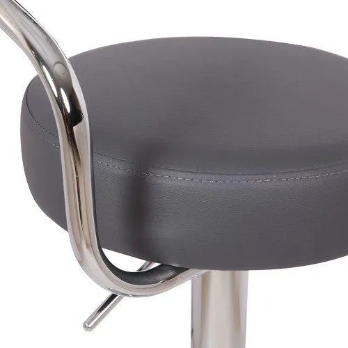 netfurniture Lazio Height Adjustable Bar Stool With Arms in Dark Grey 3