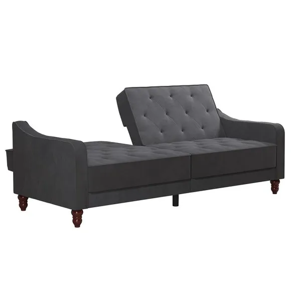 Vintage Velvet Tufted Double Futon 4