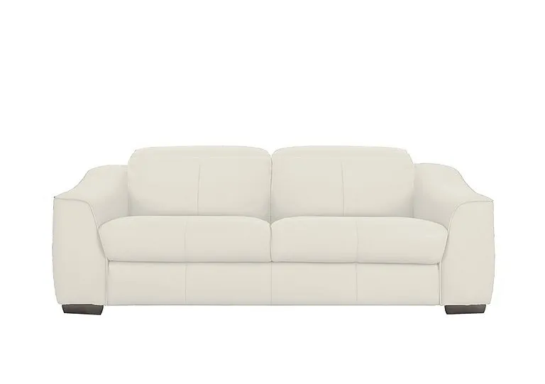 Xavier 3 Seater Leather Sofa - BV Star White