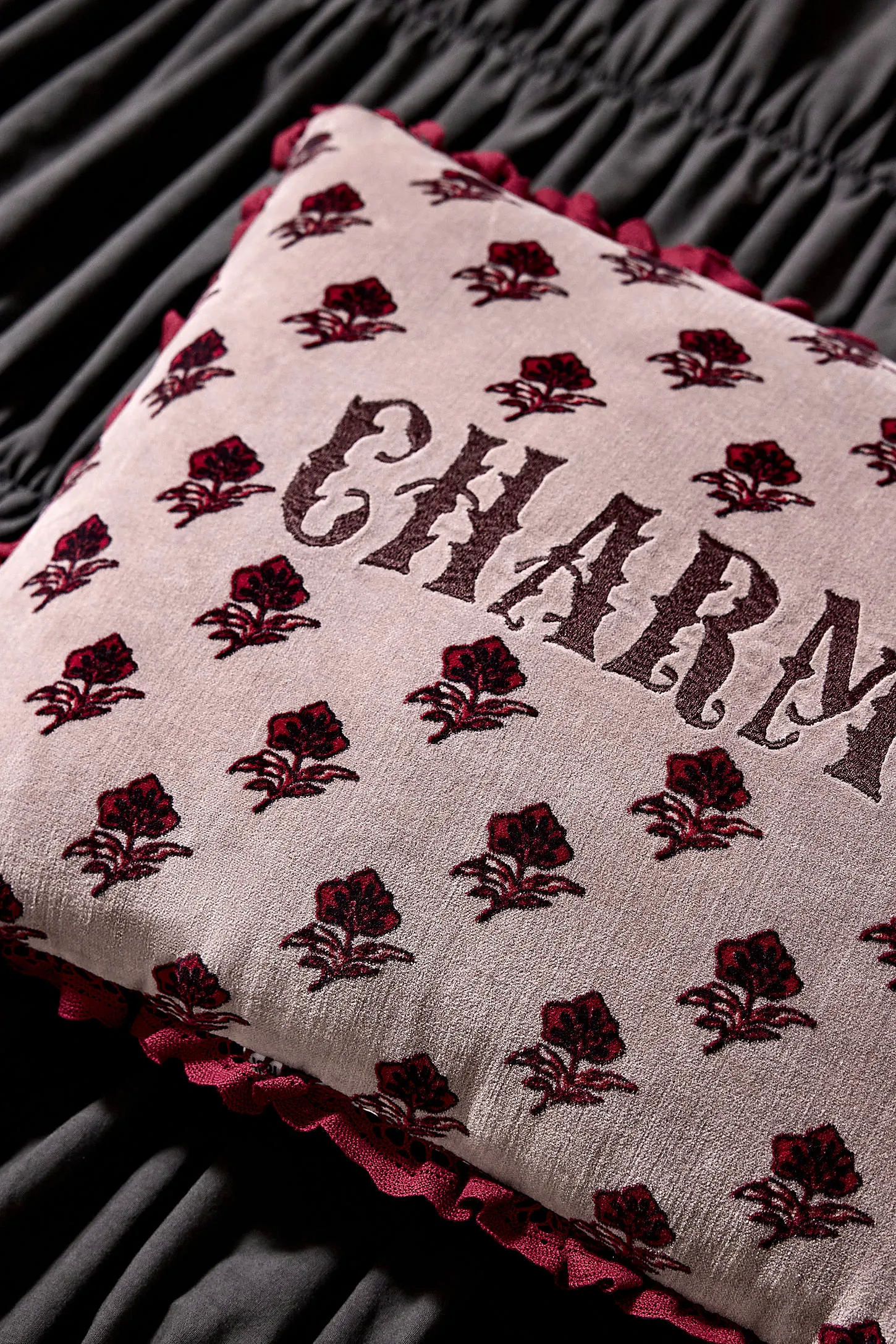 Mauve Charmed Cushion - Mauve ALL 2