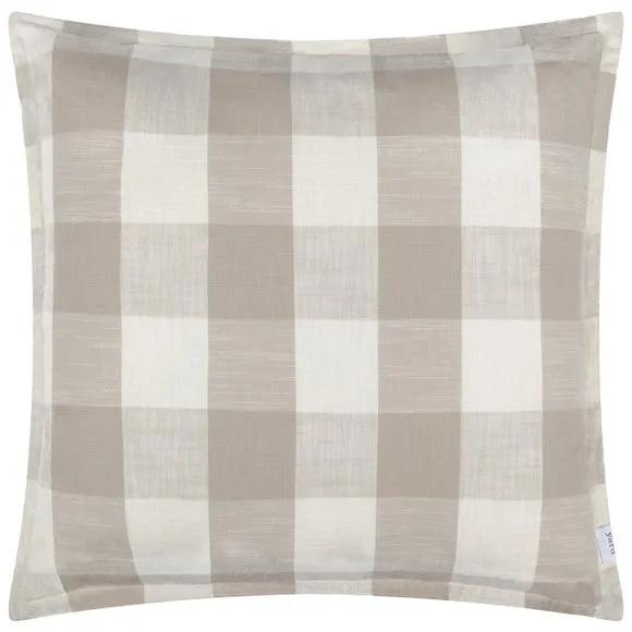 Yard Chesil Check Outdoor Cotton Square Cushion Cover 3