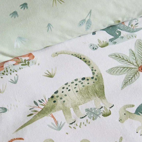 Catherine Lansfield SleepySaurus Brushed Cotton Duvet Cover & Pillowcase Set 5