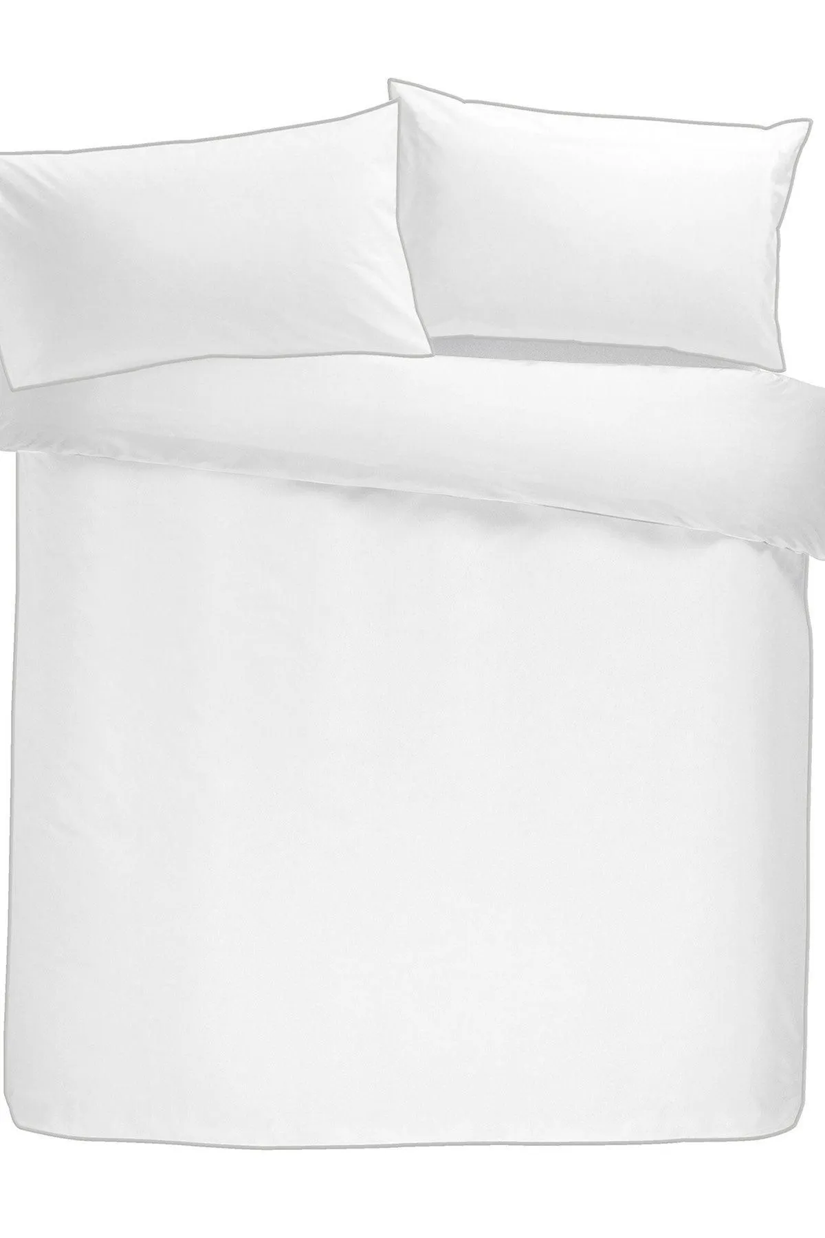 Appletree 'Premium 200TC Plain Dye' Hotel Quality 100% Percale Cotton Duvet Cover Set in White 3
