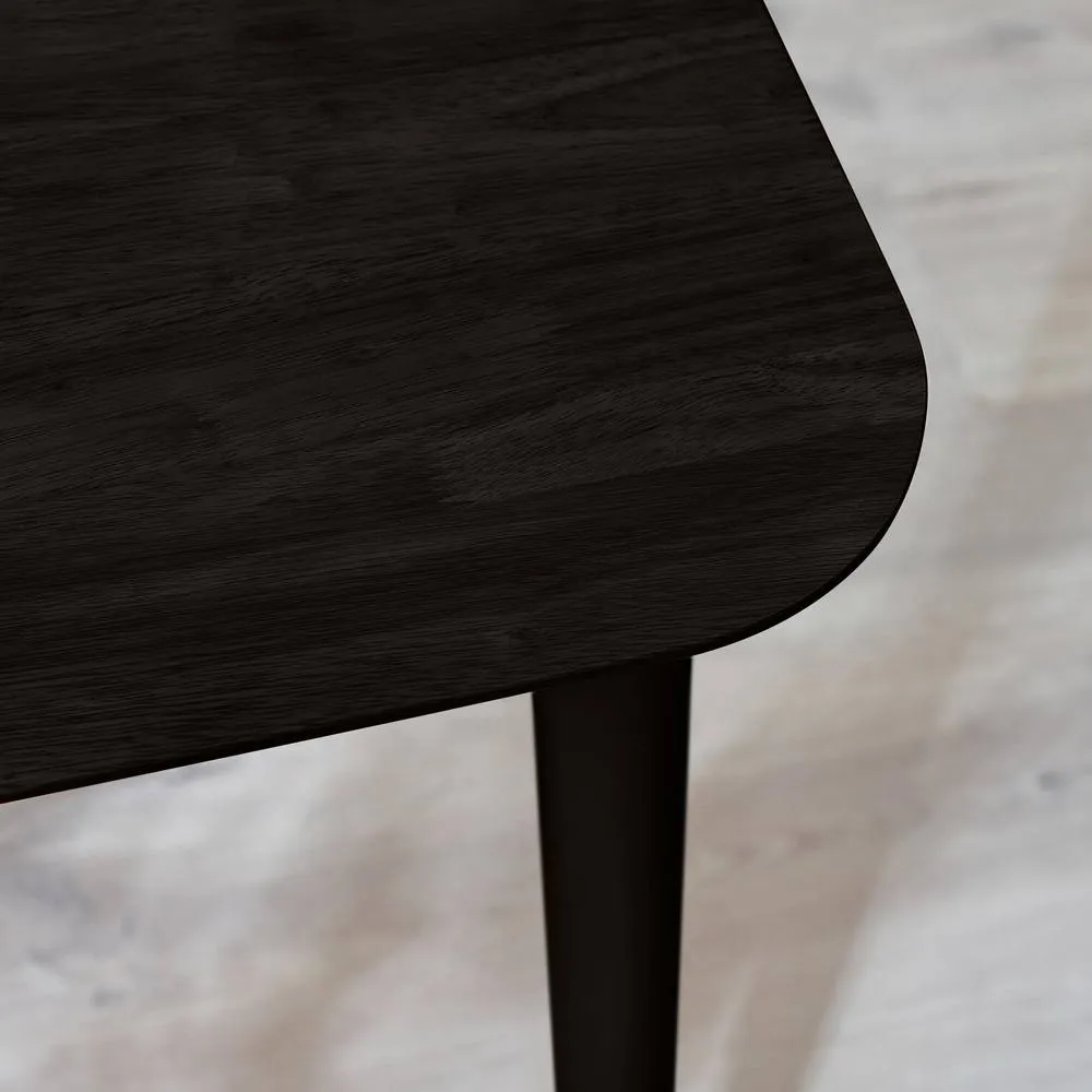 FurnitureboxUK Lynton Large Wooden Dining Table with 2 Benches 2 Chairs in Black 5