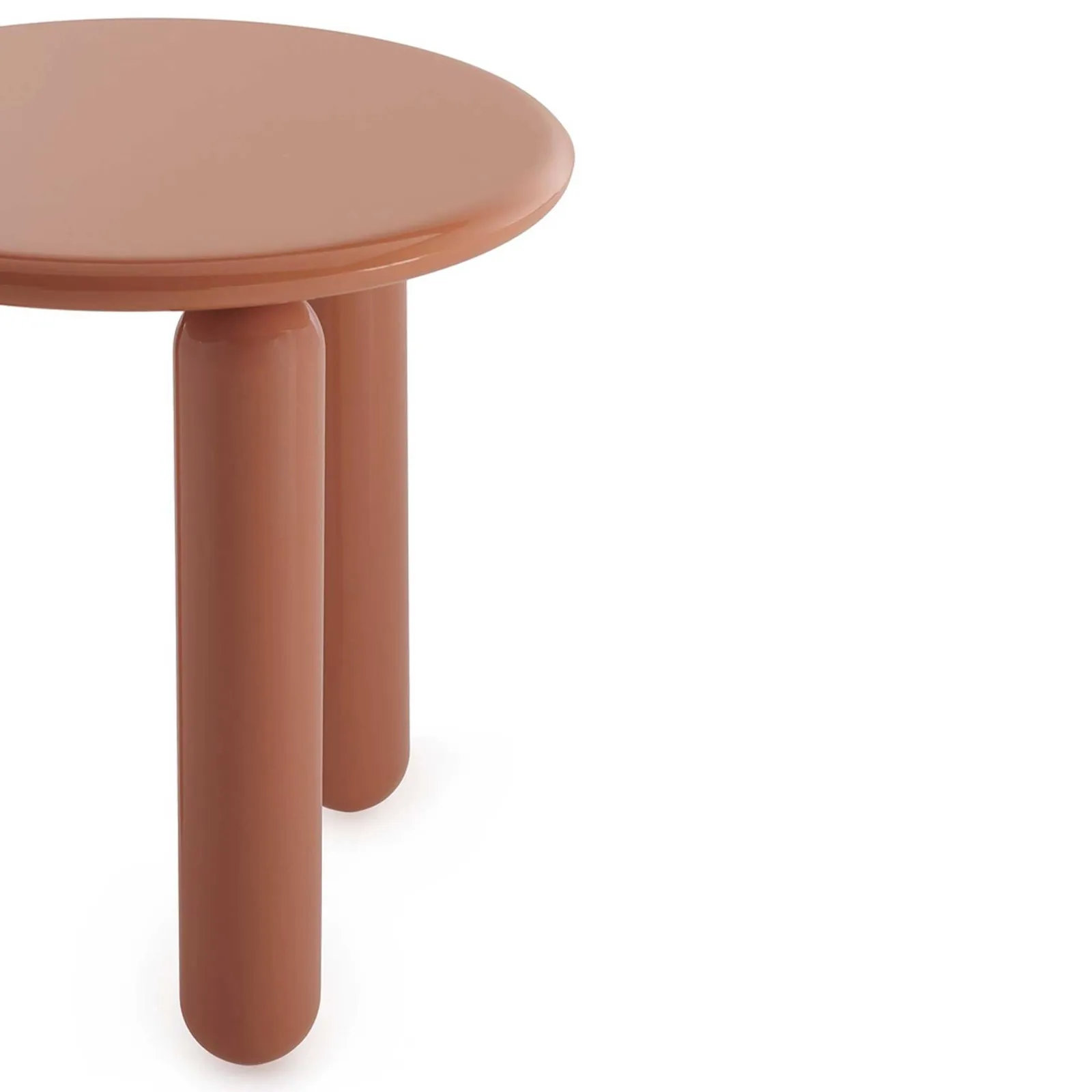 Kartell Undique Mas Side Table 48X48X51 Orange, Round Wood | Barker & Stonehouse 5