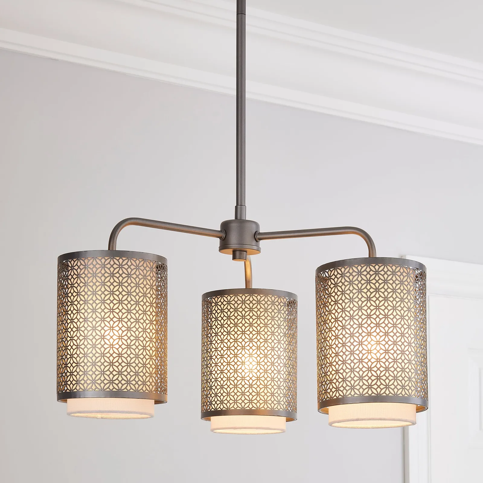 Vienna 3 Light Ceiling Fitting Grey