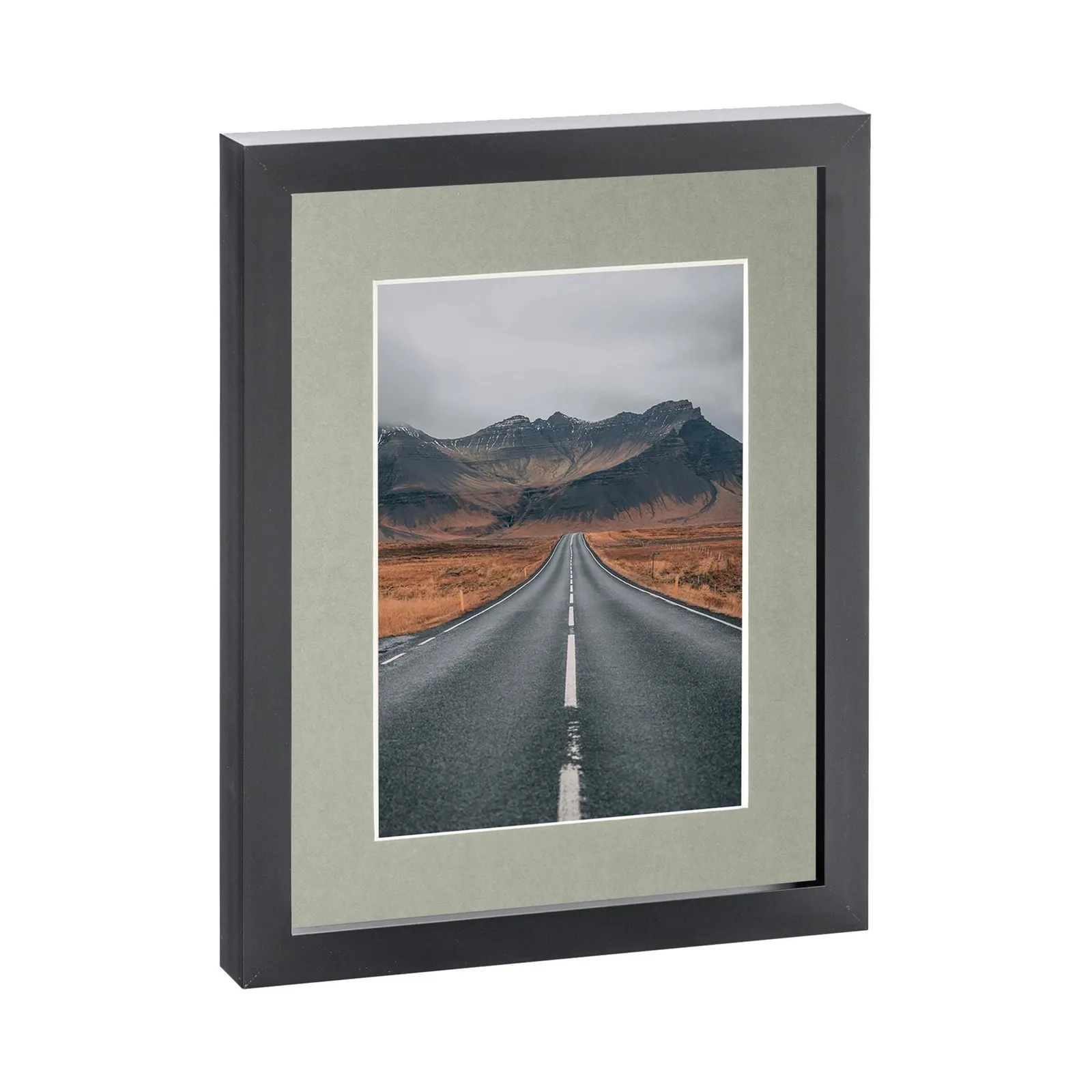 Nicola Spring Photo Frame with 5" x 7" Mount - 8" x 10" - White Mount in Black