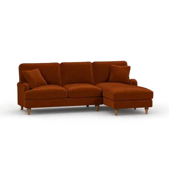 Beatrice II Velvet Corner Chaise Sofa 6