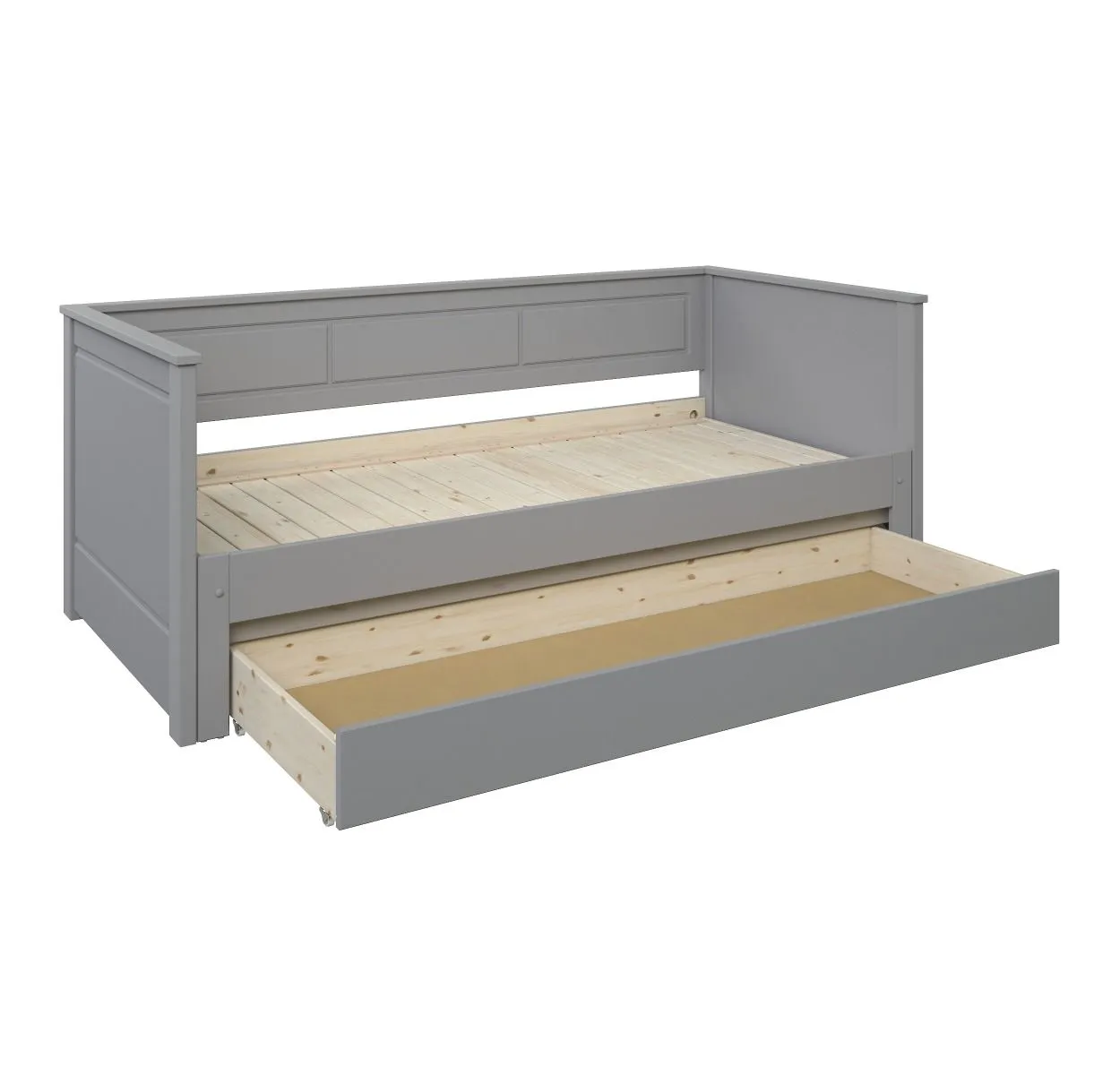 Flair Erika Solid Wood Guest Bed in Grey 5
