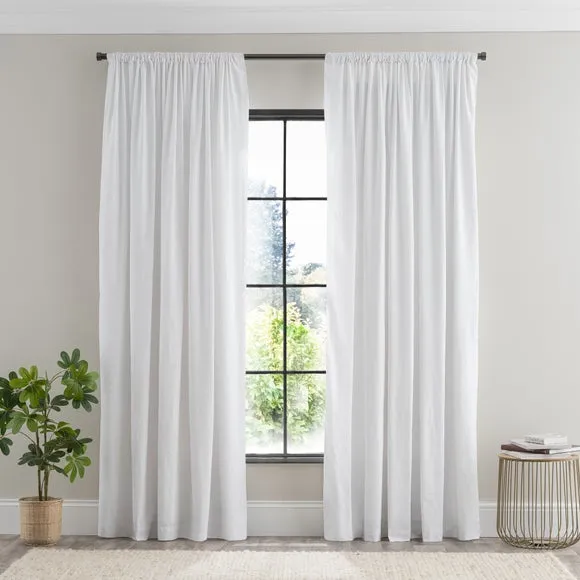 Newston Waffle 100% Cotton Slot Top Curtains 2