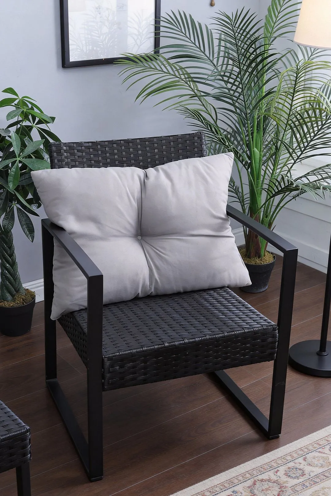 Living and Home Bench Cushion 2 Seater in Light Grey