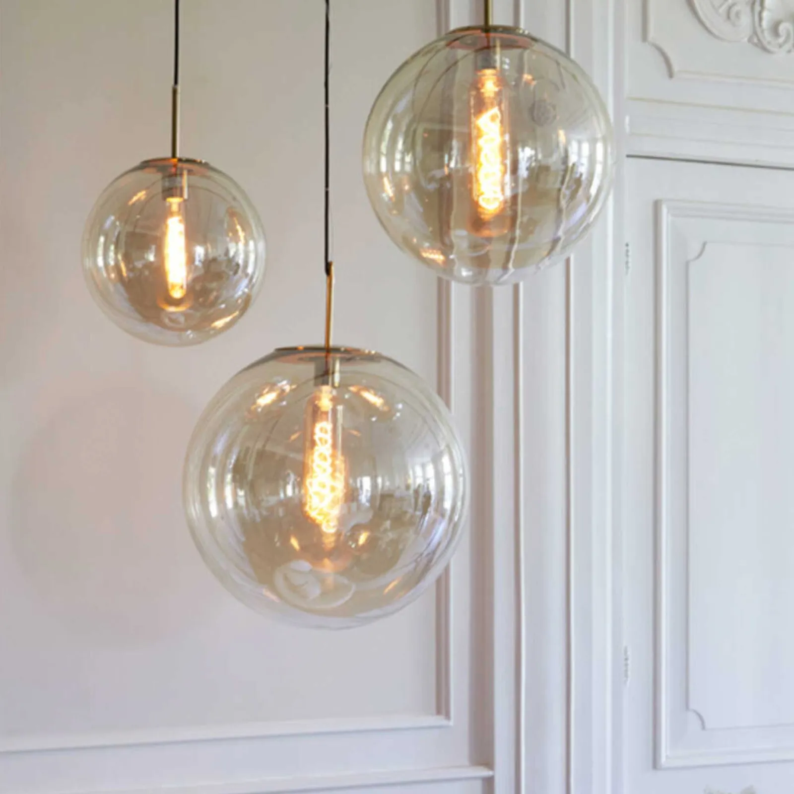 Smoked Amber Glass Pendant Light, Brown | Barker & Stonehouse 2