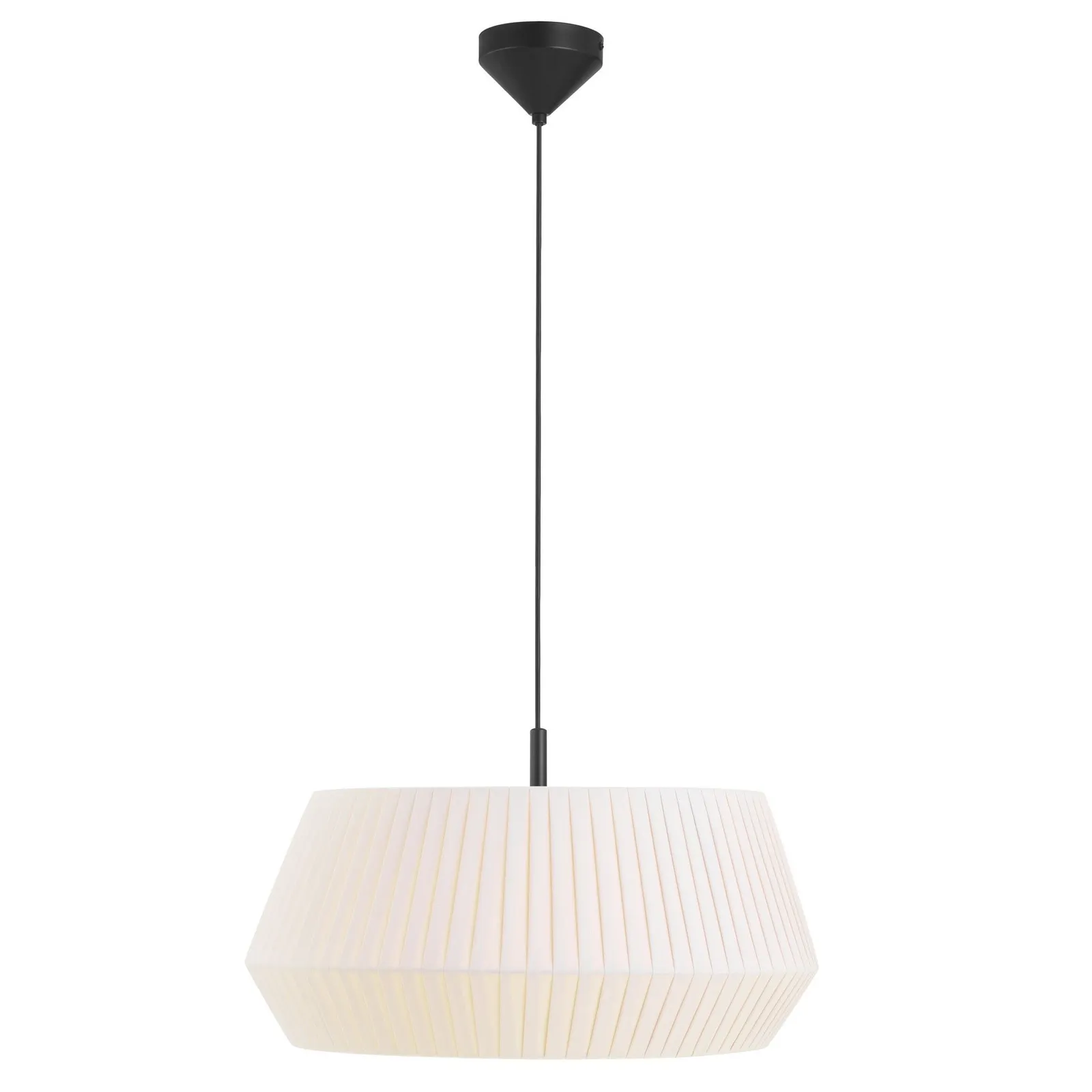 Nordlux Dicte Pendant Light White Textile Dining Room E27 Mains 53cm 2