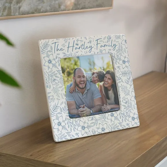 Personalised Floral Ceramic Photo Frame 3