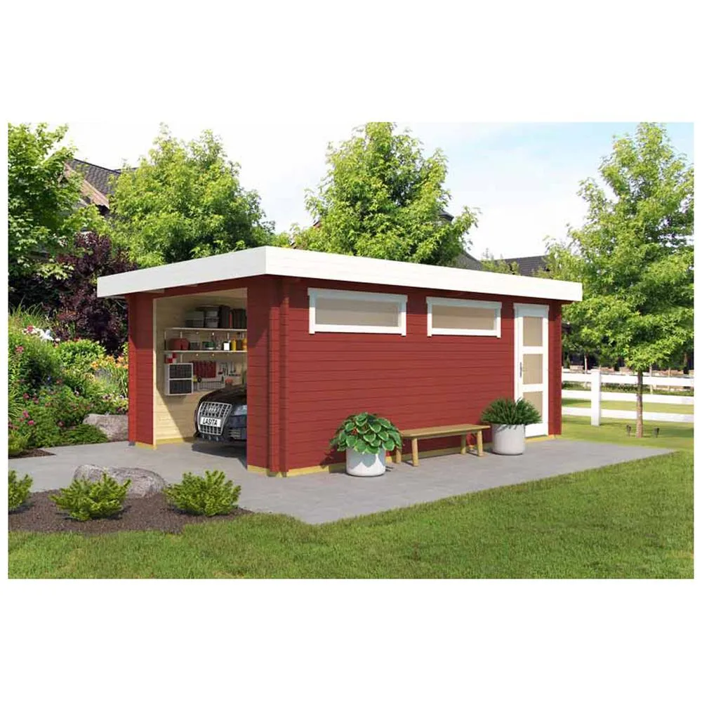Lasita Maja Ltd Canberra-Log Cabin, Garden Room, Home Office - L422.7xW600xH233.7 cm in Natural 5