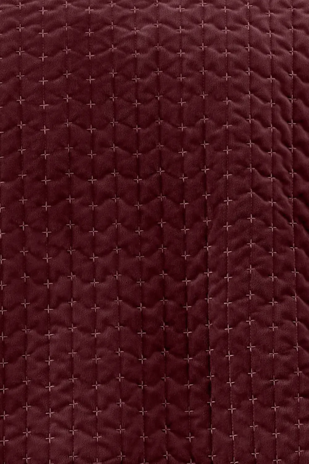 Bianca 'Attica Velvet' Embroidered Bedspread in Burgundy 2