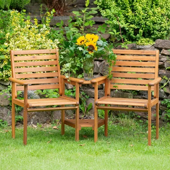 Napoli 2 Seat Wooden Companion Set 2