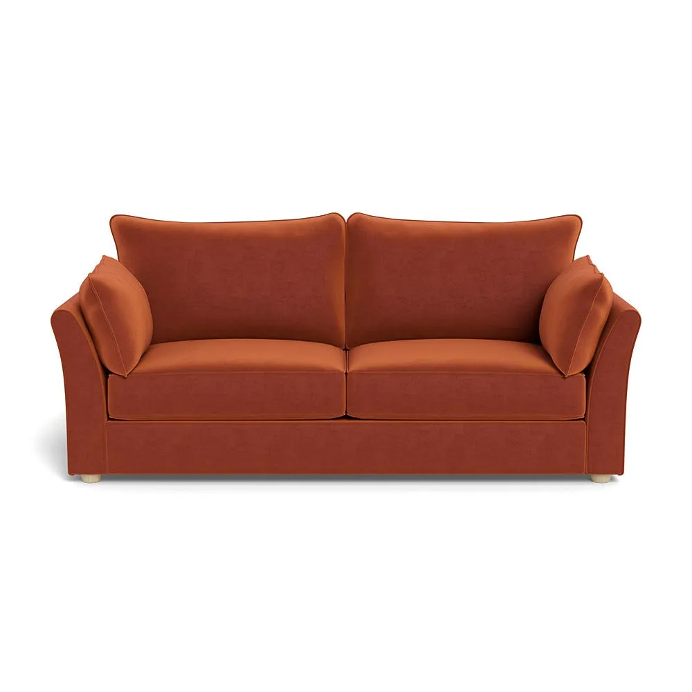Heal's Tailor 4 Str Sofa Cotton Velvet Russet Natural Feet 1