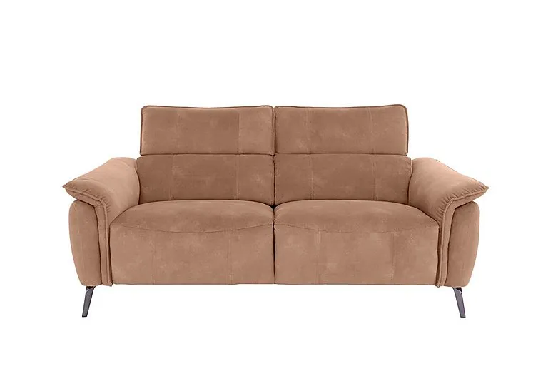 Jude Fabric 3 Seater Power Recliner Sofa with Power Headrests, Power Lumbar and Heated Seats - Dexter Sand - Sofas and Armchairs