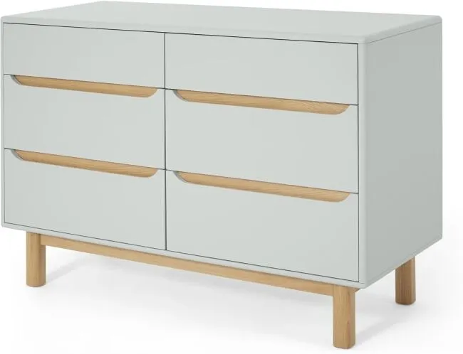 Jayden Wide Chest Of Drawers, Grey & Oak
