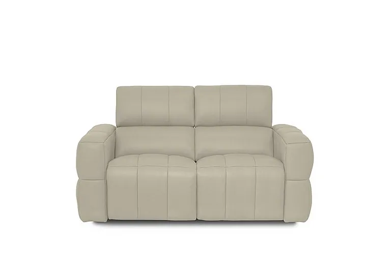 Cube Leather 2 Seater Power Recliner Sofa with Power Headrests