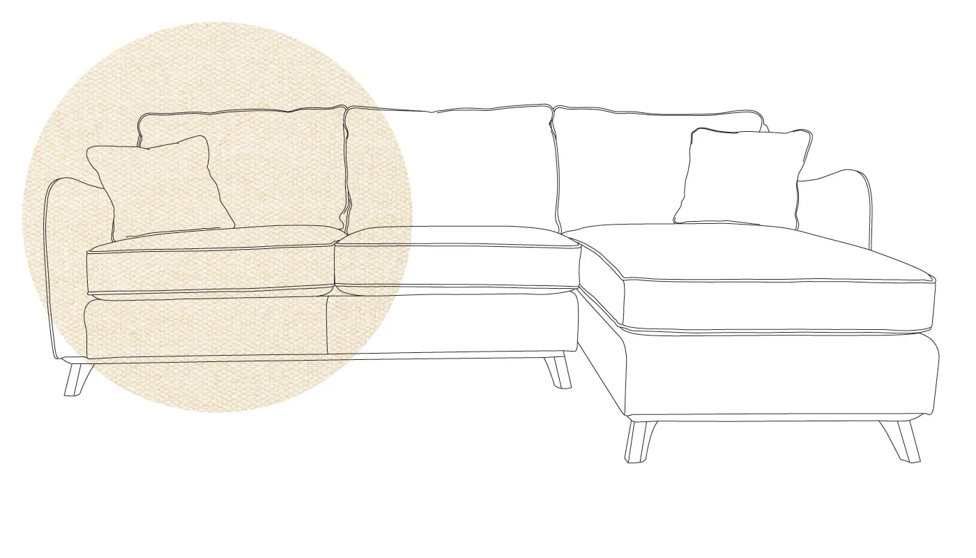 Heal's Ravello Right Hand Corner Sofa Cotton Grain