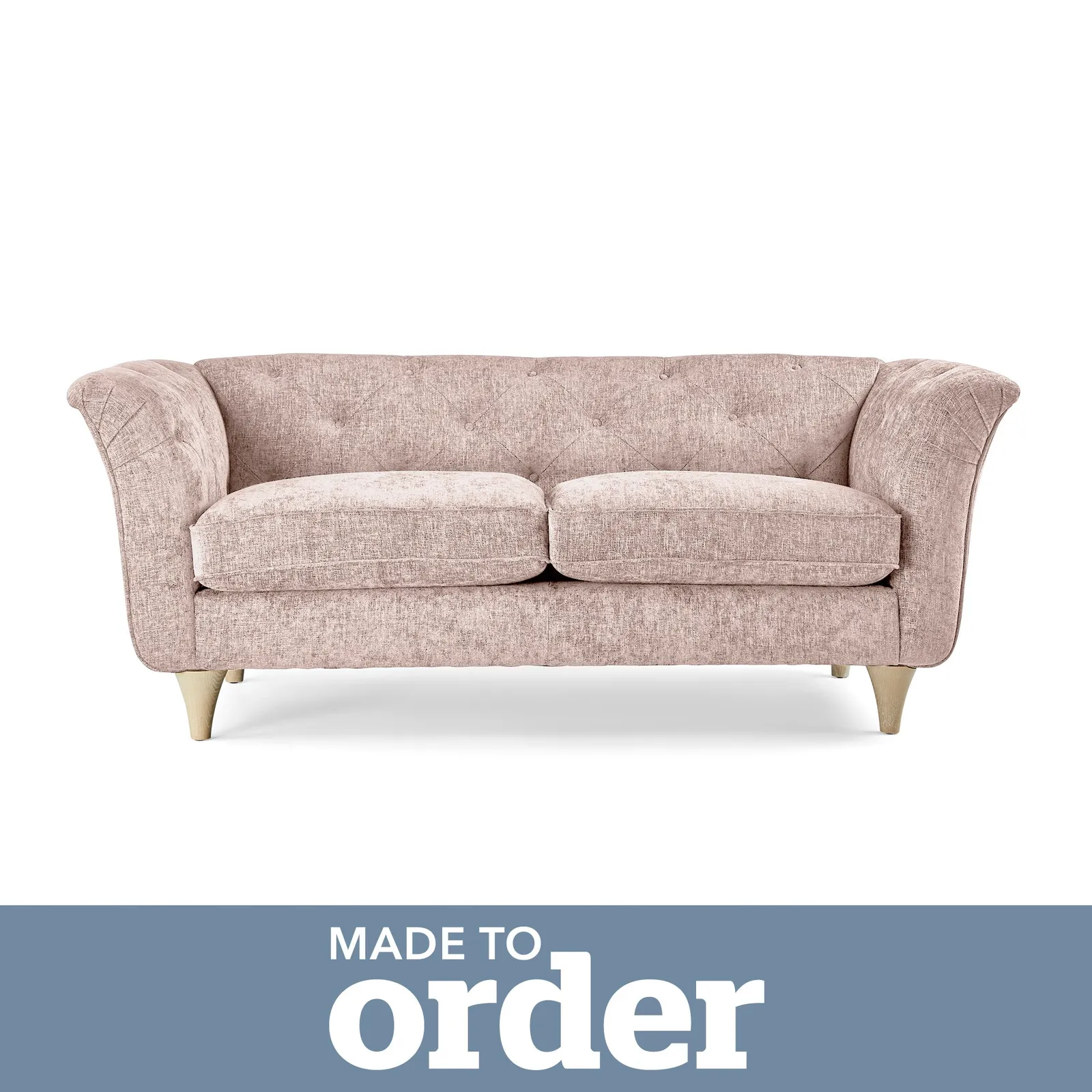 Jaipur 2 Seater Sofa Luxury Chenille Premium Chenille Rosewood