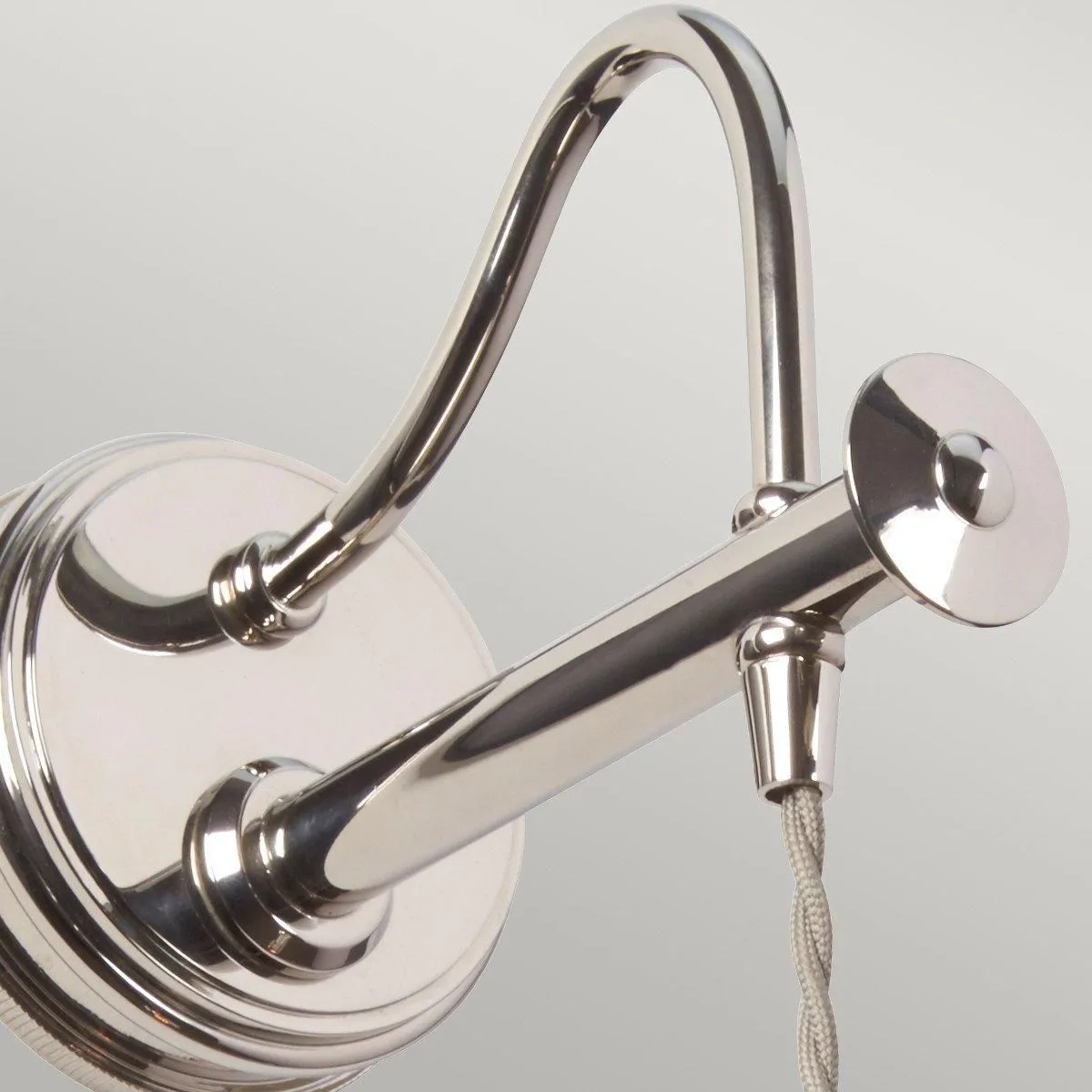 Netlighting Douille 1 Light Indoor Wall Light Polished Nickel E27 in Grey 2