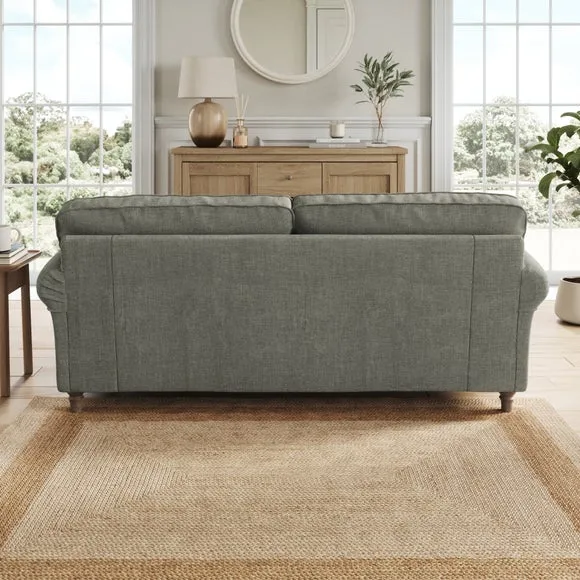 Flori Tonal Plush Chenille 3 Seater Sofa 3