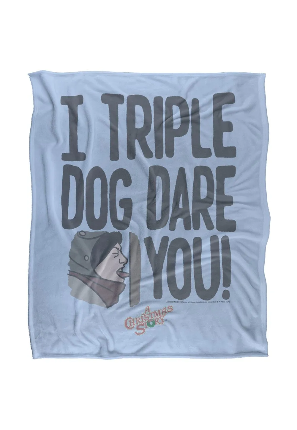 Warner Brothers A Christmas Story Frozen Tongue Silky Touch Super Soft Throw Blanket in White