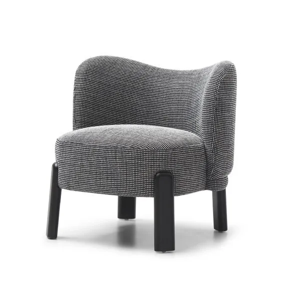 Cora Two Tone Woven Fabric Accent Chair 6