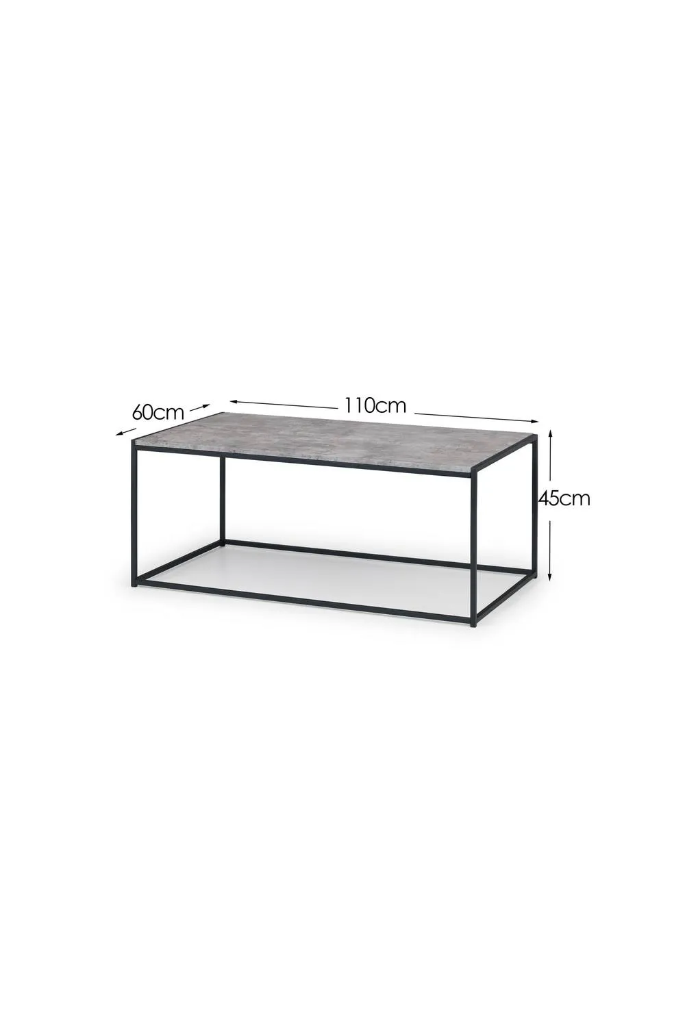 Julian Bowen Staten Rectangular Coffee Table in Grey 6