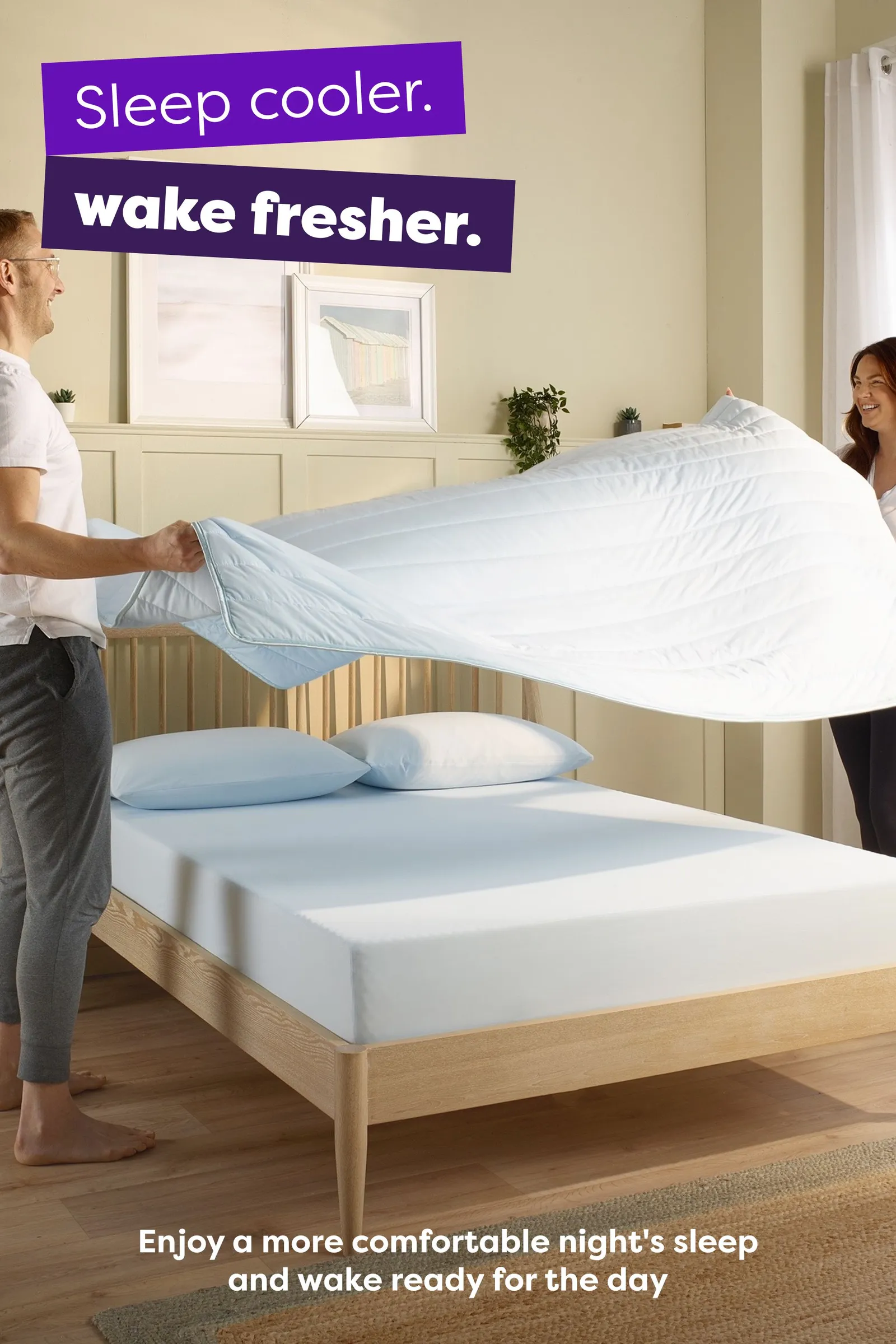 Slumberdown Cool Sleep Ultra Cool Nylon Summer Duvet / Blanket in Blue 6