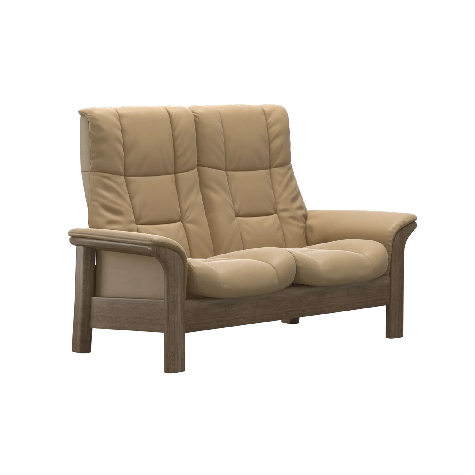 Stressless Windsor 2 Seater Recliner Sofa, Neutral Leather | Barker & Stonehouse 2