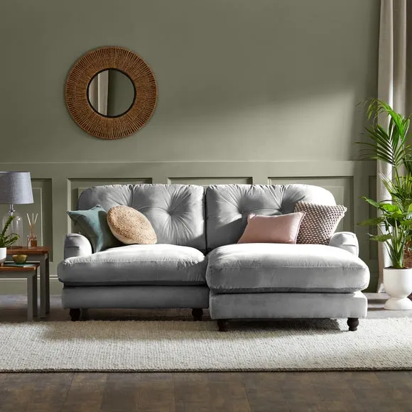 Martha Vintage Velvet Corner Chaise 1