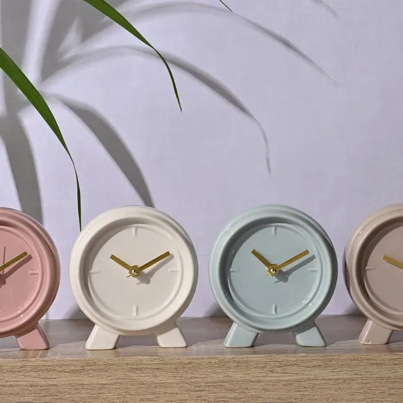 Interval Ceramic Round Mantel Clock 5