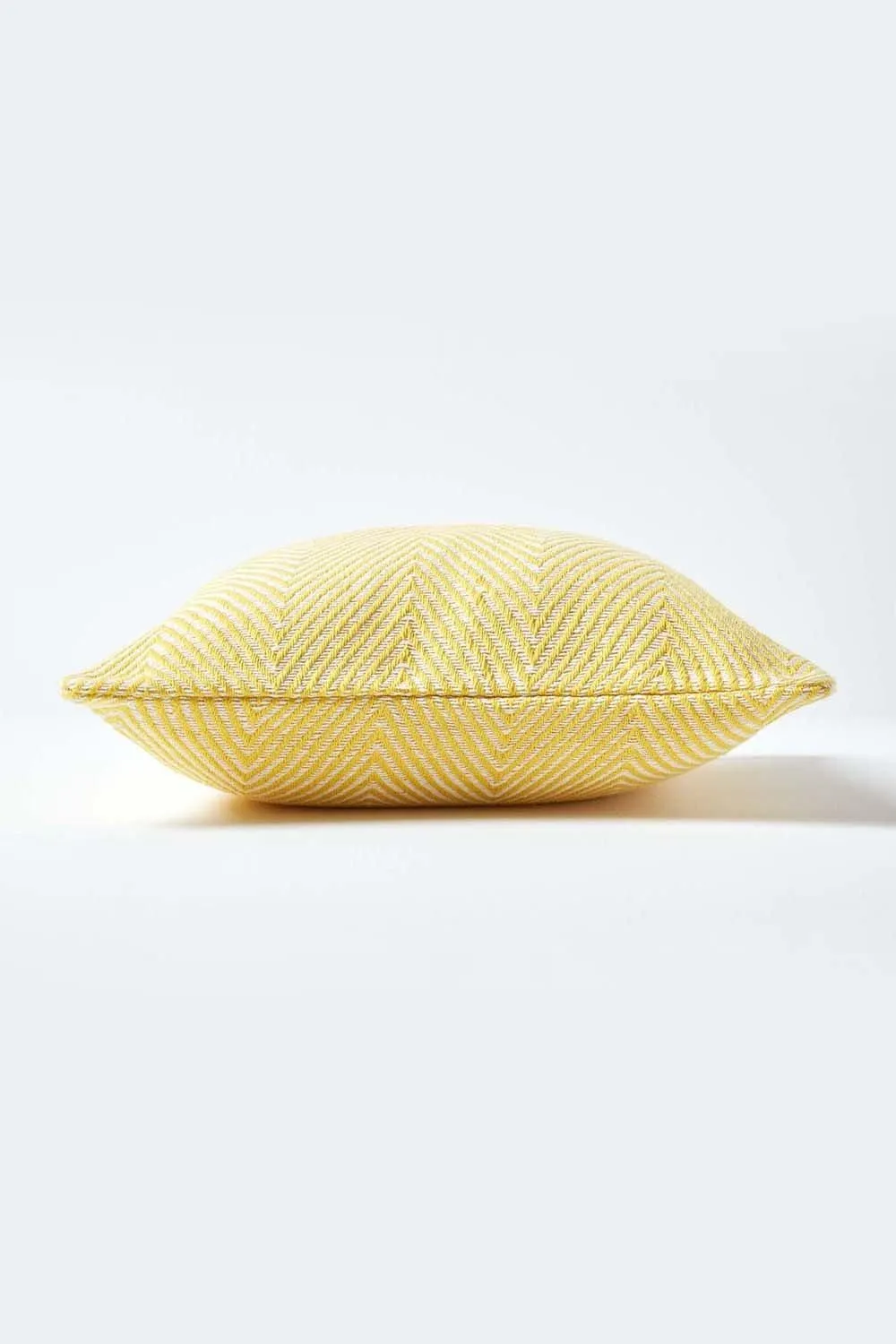 Homescapes Cotton Halden Cushion Cover in Yellow 2