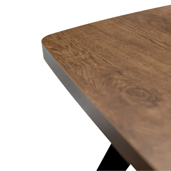 Panama Rectangular 4 Seater Dining Table, Dark Oak 3